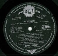 ELVIS PRESLEY Blue Hawaii Vinyl Record LP RCA 1961.